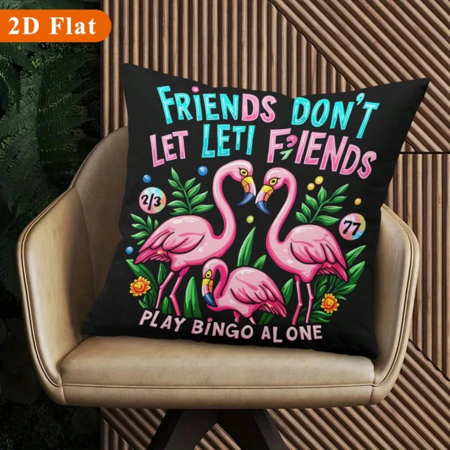 Tropical Flamingos Pillow Case Soft Comfortable Cushion Covers Birthday Gifts Family Holiday Daily Graduation Wedding Souvenir Party Sofa Living Room Sofa Bed Bedroom Halloween Christmas Thanksgivi
