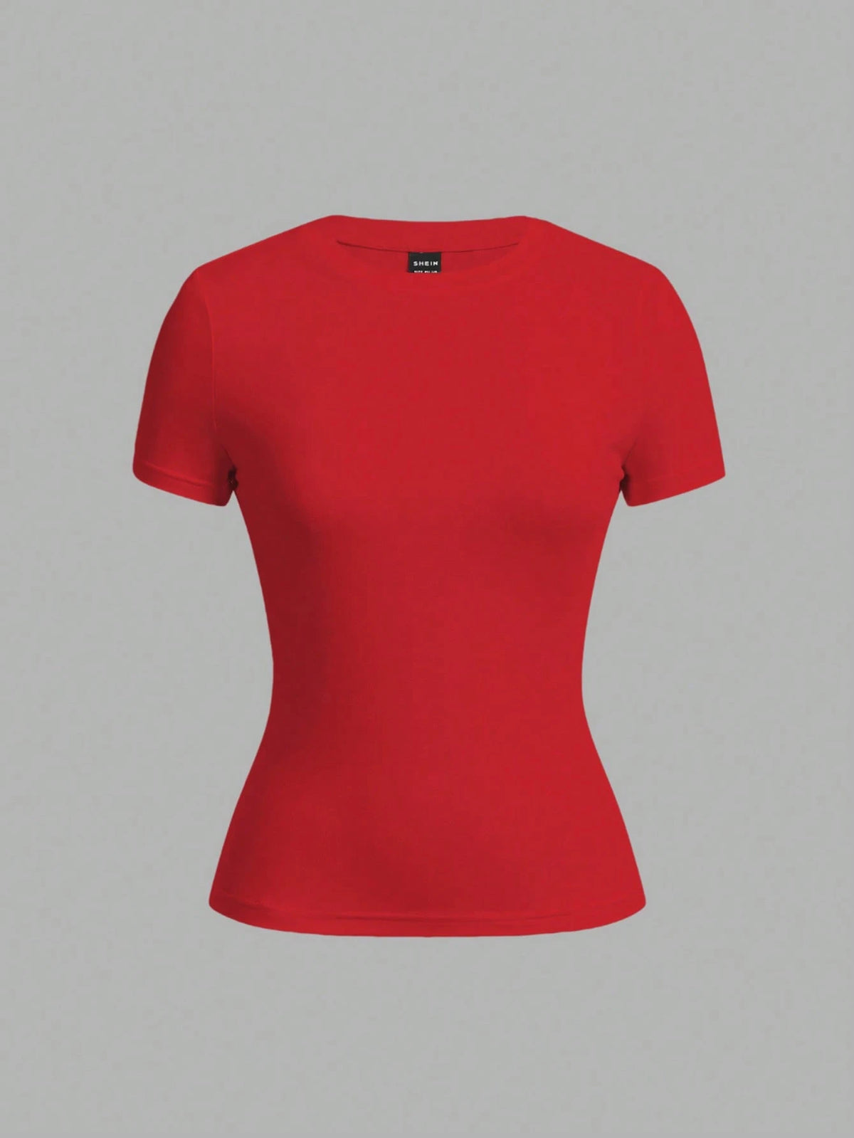 Tseoso 2pcs Black & Red Casual Minimalist Crew Neck Short Sleeve Basic Tees, Suitable For Spring/Summer