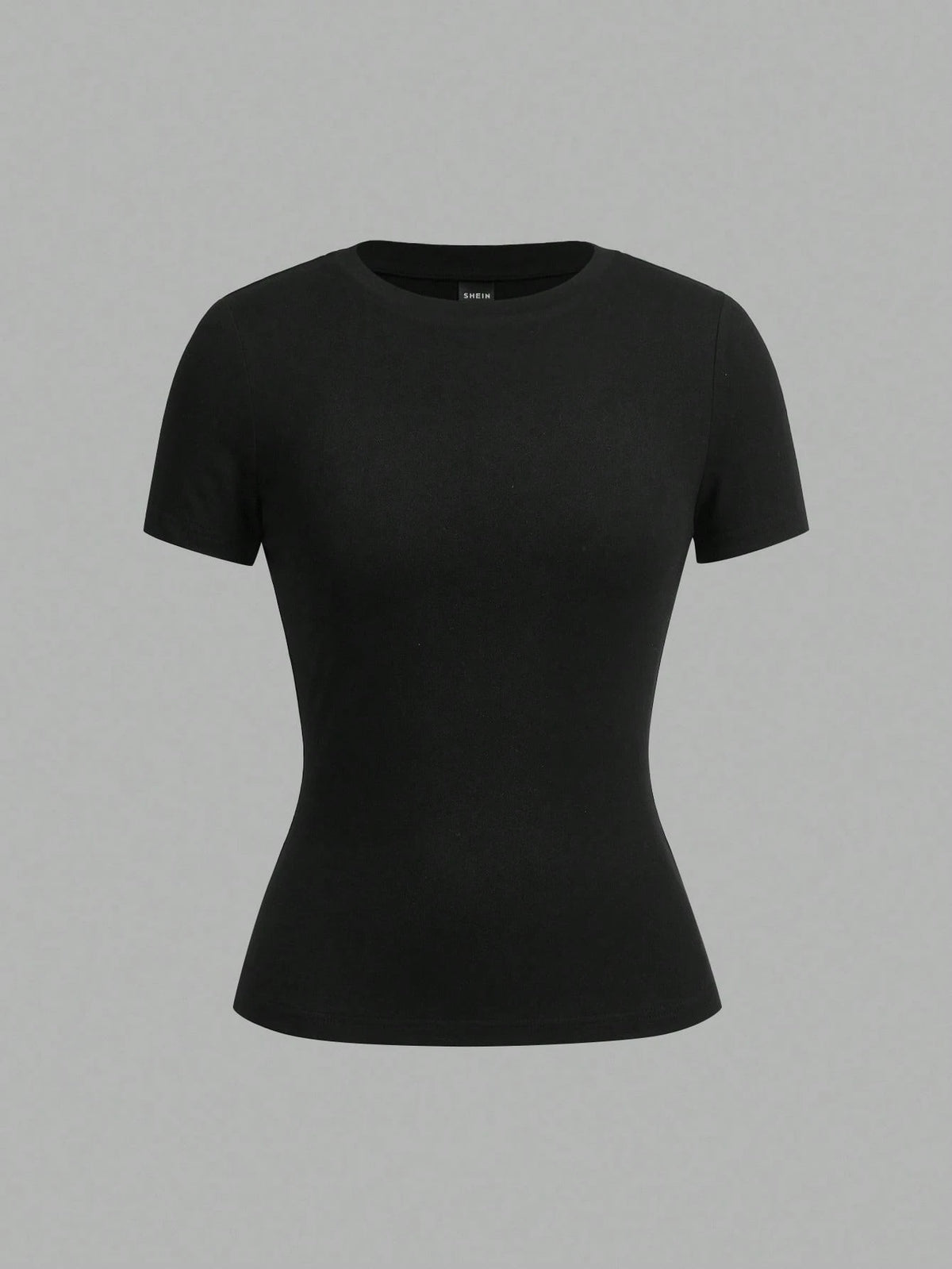 Tseoso 2pcs Black & Red Casual Minimalist Crew Neck Short Sleeve Basic Tees, Suitable For Spring/Summer