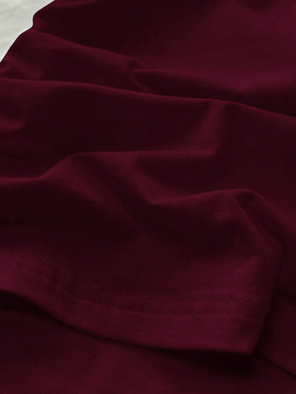 Tseoso 2pcs/Set Women Casual Minimalist Round Neck Tight Fitting Camisole, Suitable For Summer,Summer Top Everyday Burgundy Black