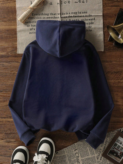 Tween Boy Thermal Lined Thick Warm Baseball Hooded Sweatshirt, Suitable For Kids Autumn/Winter Long Sleeve Top, Young Student Children's Clothing, Streetwear/Casual/Design/Daily/Sport/Fashion/Academy