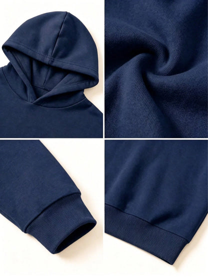 Tween Boy Thermal Lined Thick Warm Baseball Hooded Sweatshirt, Suitable For Kids Autumn/Winter Long Sleeve Top, Young Student Children's Clothing, Streetwear/Casual/Design/Daily/Sport/Fashion/Academy