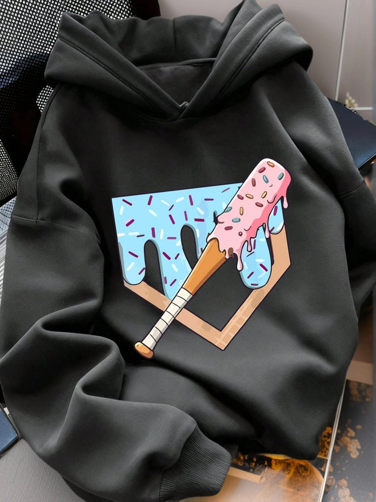 Tween Boy Thermal Lined Thick Warm Baseball Hooded Sweatshirt, Suitable For Kids Autumn/Winter Long Sleeve Top, Young Student Children's Clothing, Streetwear/Casual/Design/Daily/Sport/Fashion/Academy