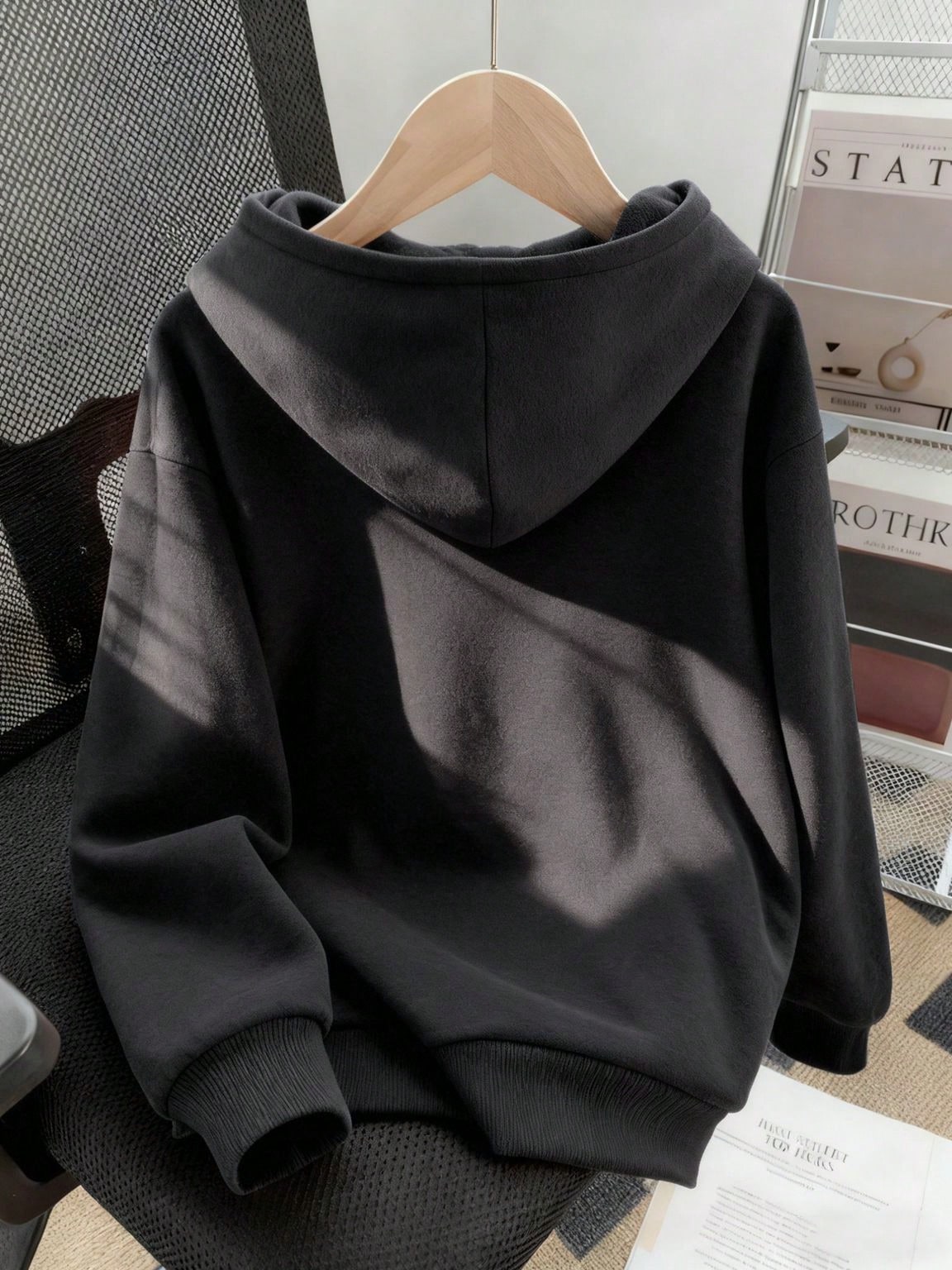 Tween Boy Thermal Lined Thick Warm Baseball Hooded Sweatshirt, Suitable For Kids Autumn/Winter Long Sleeve Top, Young Student Children's Clothing, Streetwear/Casual/Design/Daily/Sport/Fashion/Academy