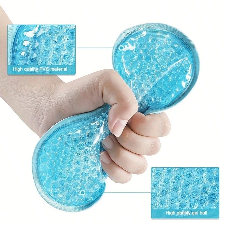 Two-Piece Set Of Pvc Ice Compress Eye Mask And Face Mask, Which Helps With Deep Sleep Eye Mask, Relieves Eye Fatigue, Recovers After Beauty Surgery, Reduces Edema And Lowers Temperature, Can Be Used F