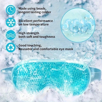 Two-Piece Set Of Pvc Ice Compress Eye Mask And Face Mask, Which Helps With Deep Sleep Eye Mask, Relieves Eye Fatigue, Recovers After Beauty Surgery, Reduces Edema And Lowers Temperature, Can Be Used F