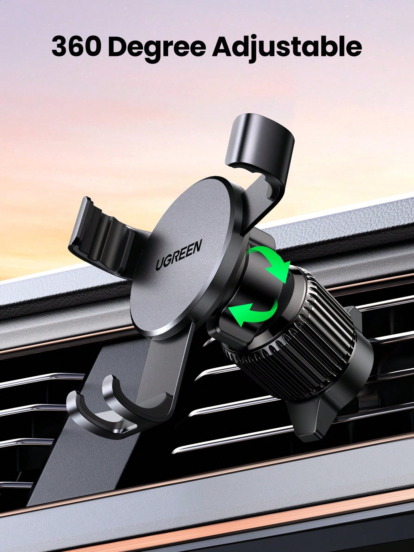 UGREEN Car Vent Phone Mount Gravity Phone Holder Hands-Free Car Air Vent Mount Auto Lock Compatible With IPhone 16 15 14 13 Pro Max Galaxy S22 S9 S10 Realme Phone Holder