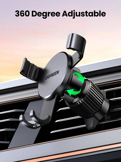 UGREEN Car Vent Phone Mount Gravity Phone Holder Hands-Free Car Air Vent Mount Auto Lock Compatible With IPhone 16 15 14 13 Pro Max Galaxy S22 S9 S10 Realme Phone Holder