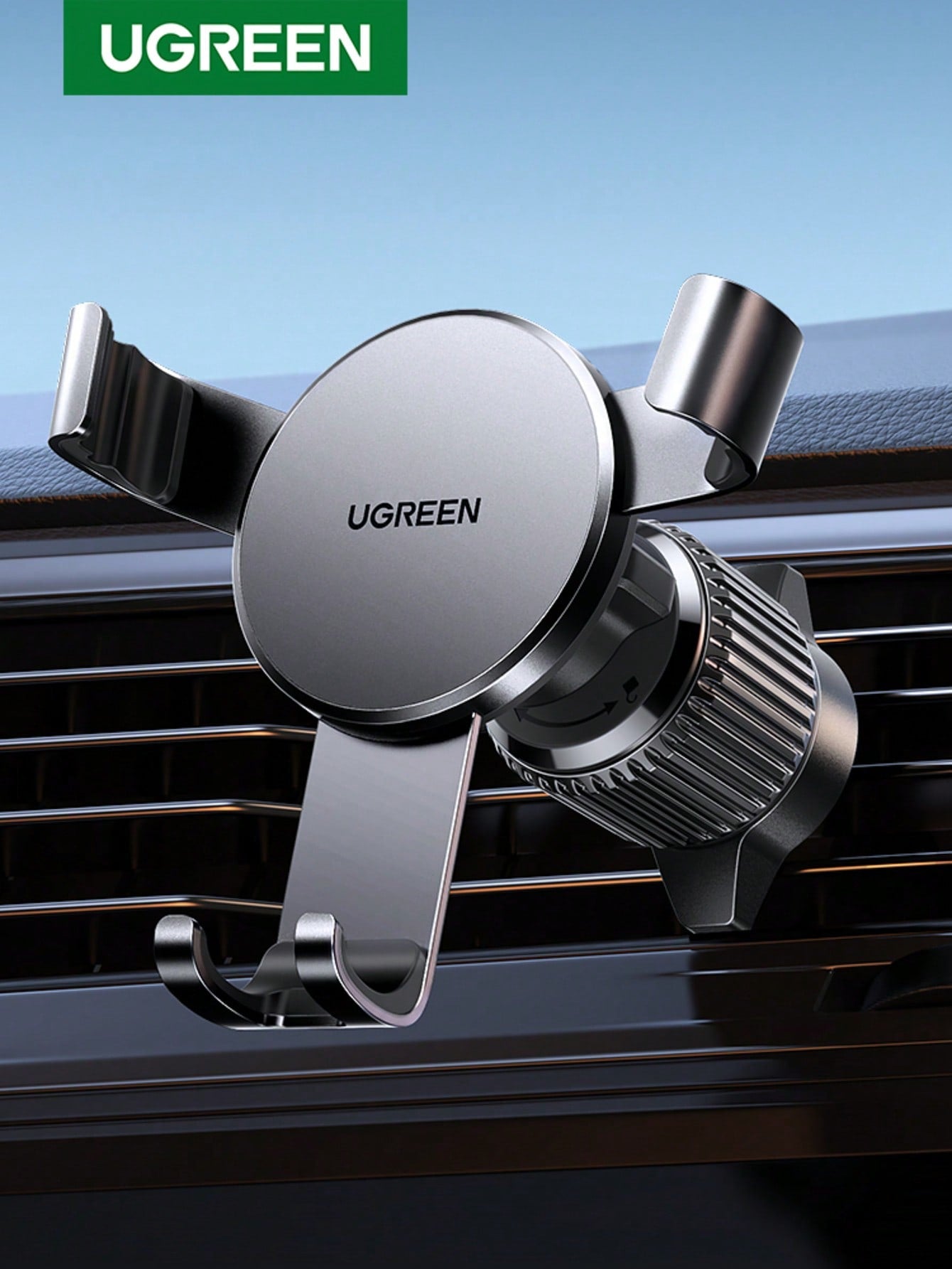 UGREEN Car Vent Phone Mount Gravity Phone Holder Hands-Free Car Air Vent Mount Auto Lock Compatible With IPhone 16 15 14 13 Pro Max Galaxy S22 S9 S10 Realme Phone Holder