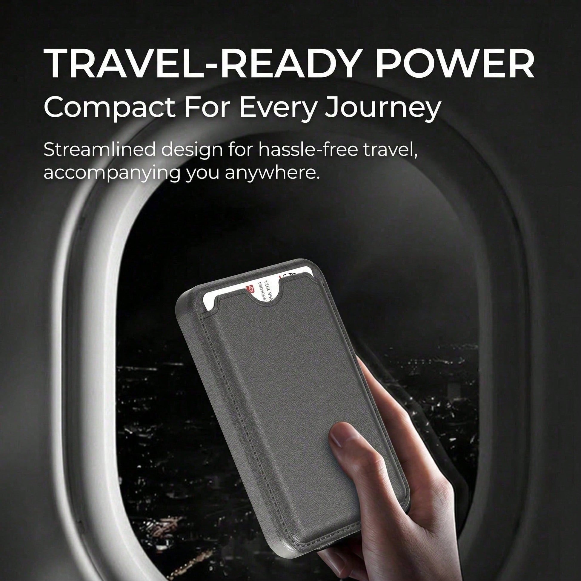 Ultra Compact Magnetic Wireless Power Bank 5000mAh With Built-In Wallet Card Slot 15W Magnetic Wireless Charging 20W PD Fast Charging Slim Fit Phone Charger Battery Protection Compatible With IPhone 1