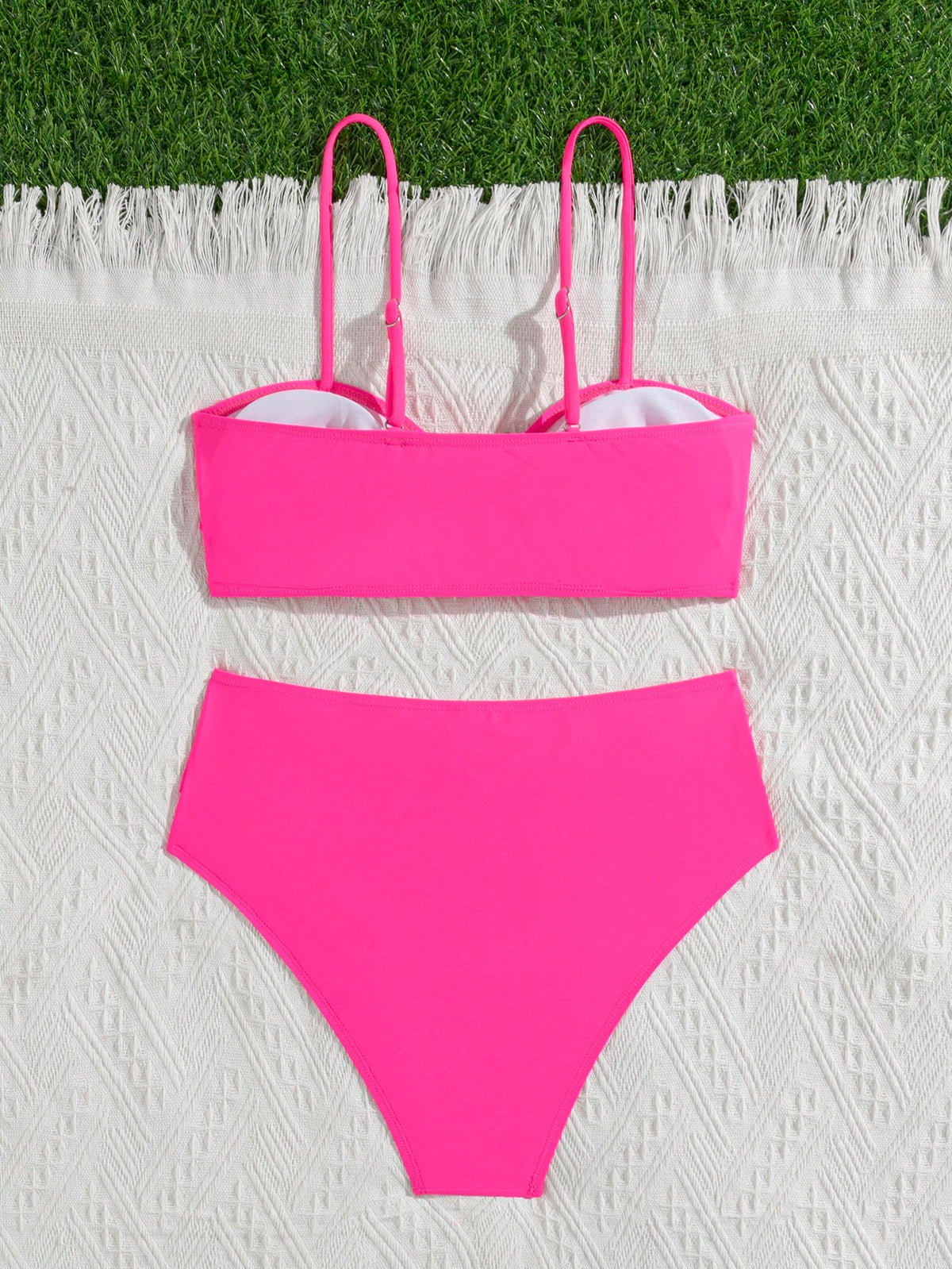 Unique Solid Starfish Print Bikini, Slimming Tummy Control, Comfy Chic Accents, Elegant Vacation Swimwear For Beach & Pool Parties Summer