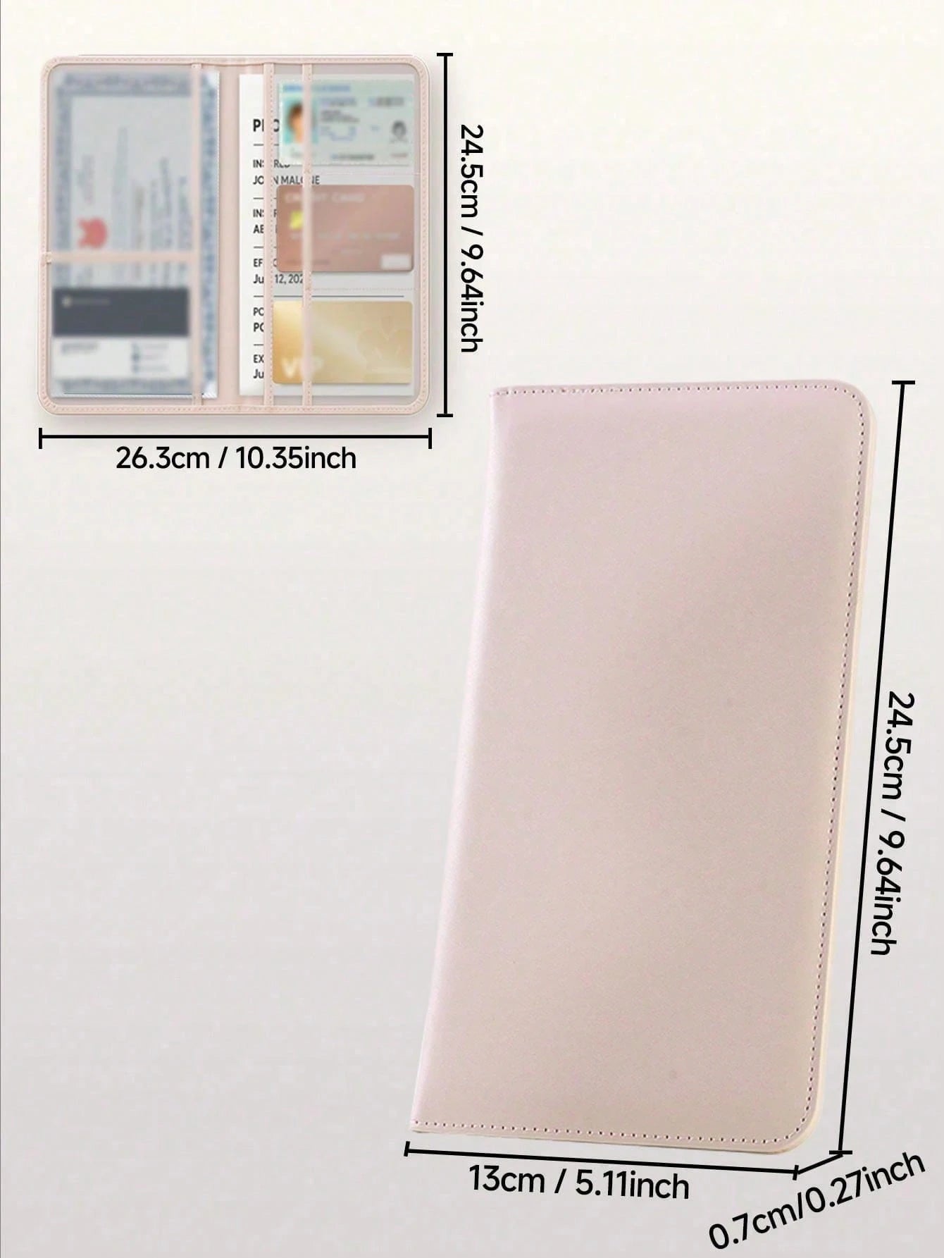 Unisex PU Leather Car Document Holder, Multifunctional Driving License, Wallet, Card Case, Can Hold Vehicle Registration, Insurance, Driver's License, Passport And Various Cards, Practical Automotive