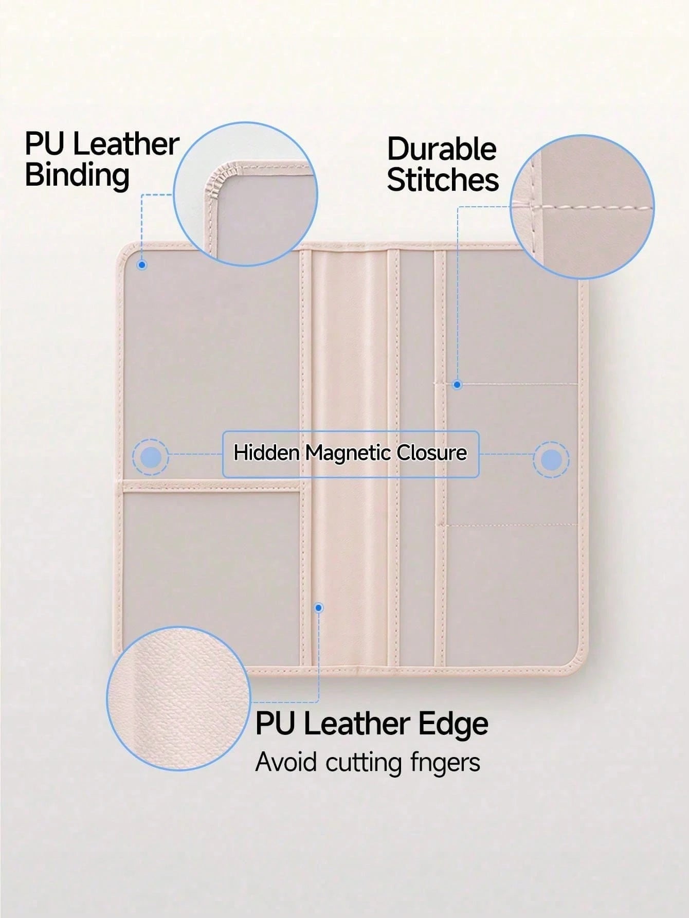 Unisex PU Leather Car Document Holder, Multifunctional Driving License, Wallet, Card Case, Can Hold Vehicle Registration, Insurance, Driver's License, Passport And Various Cards, Practical Automotive