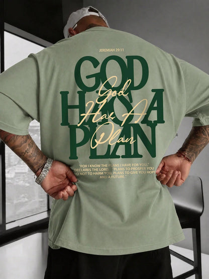 Unisex Summer Layered Print English Slogan Casual Short Sleeve T-Shirt| Loose Healing Top