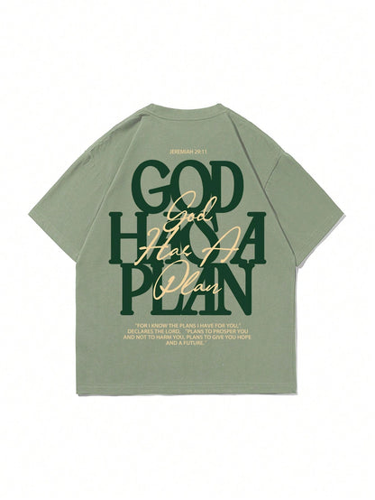 Unisex Summer Layered Print English Slogan Casual Short Sleeve T-Shirt| Loose Healing Top