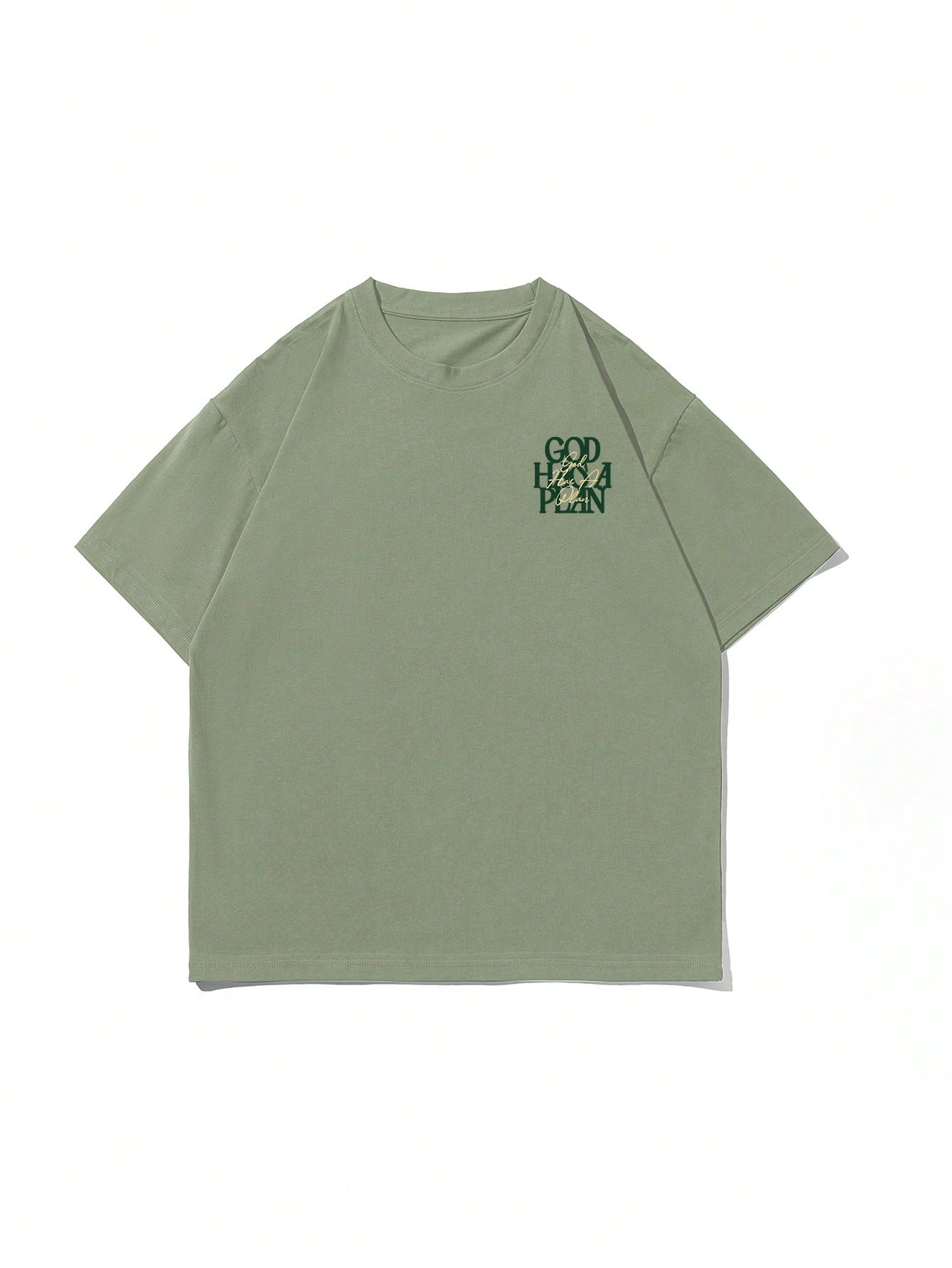 Unisex Summer Layered Print English Slogan Casual Short Sleeve T-Shirt| Loose Healing Top
