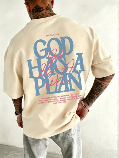 Unisex Summer Layered Print English Slogan Casual Short Sleeve T-Shirt| Loose Healing Top