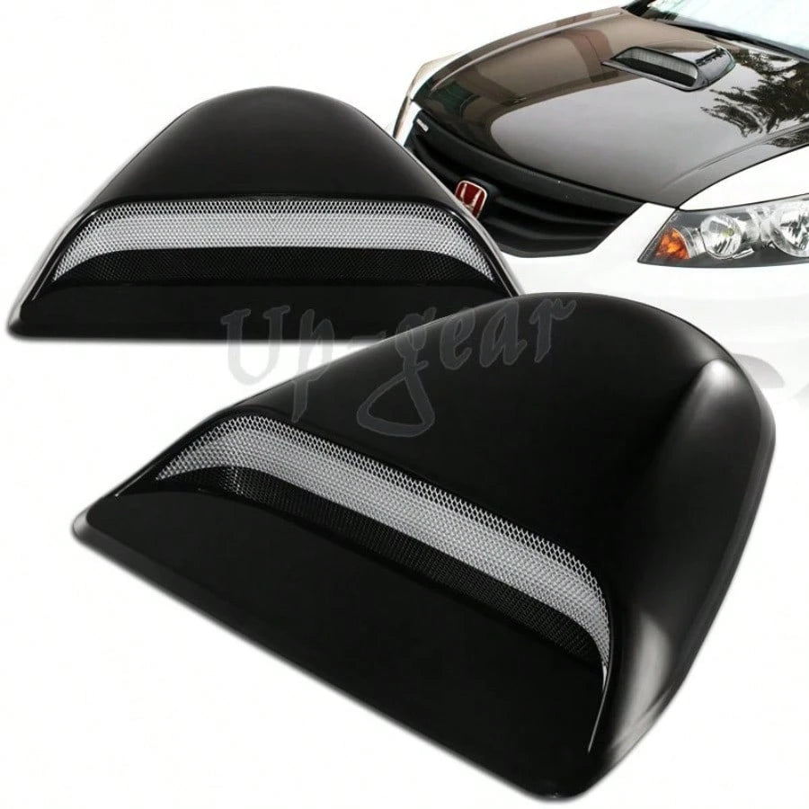 Universal ABS Plastic Racing Air Flow Vent Turbo Hood Scoop Cover Black