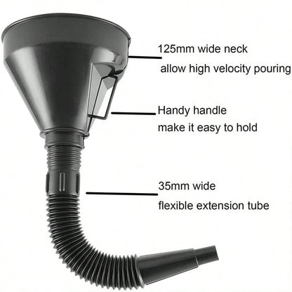 Universal Car Motorcycle Oiler Filter Funnel Oil Filling Equipment With Filter Bendable Flexible Tube Gasoline Engine Oil Di Esel Fuel Refueling Funnel For Farming Machine Automotive Motorcycle Truck