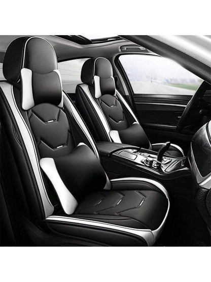 Universal Car Seat Covers Leather Front Back 5 Seats Full Set Automotive Seat Protector Replacement,Car Seat Cover Full Set, P4630