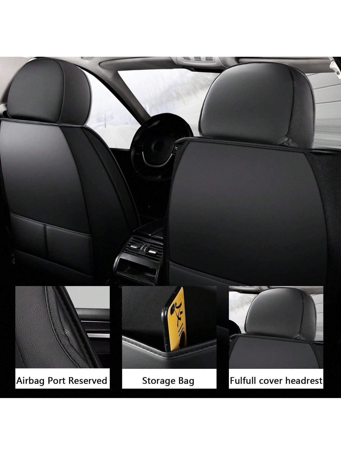 Universal Car Seat Covers Leather Front Back 5 Seats Full Set Automotive Seat Protector Replacement,Car Seat Cover Full Set, P4630