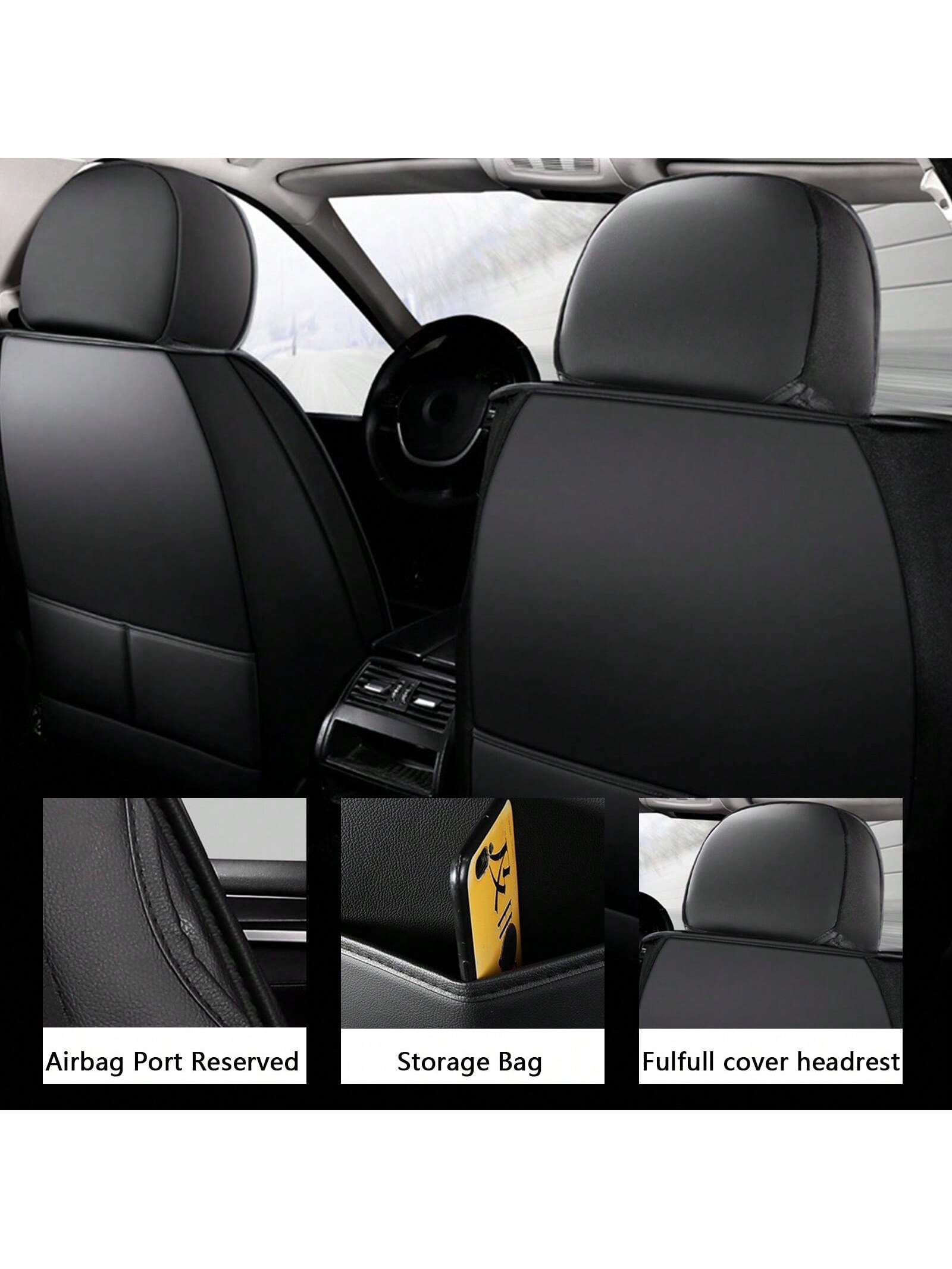 Universal Car Seat Covers Leather Front Back 5 Seats Full Set Automotive Seat Protector Replacement,Car Seat Cover Full Set, P4630