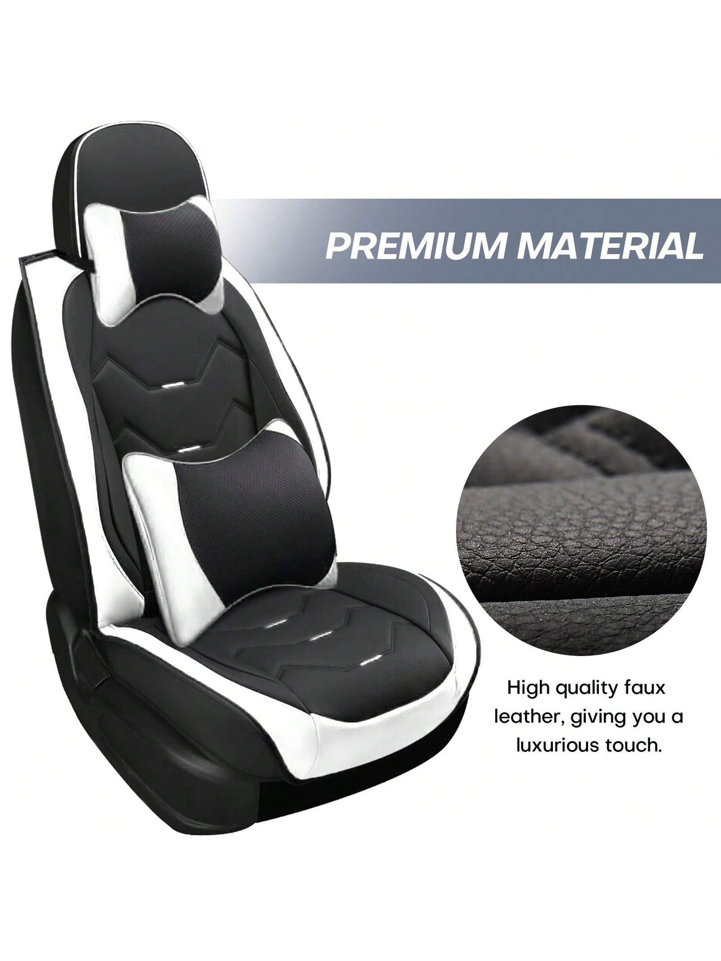 Universal Car Seat Covers Leather Front Back 5 Seats Full Set Automotive Seat Protector Replacement,Car Seat Cover Full Set, P4630