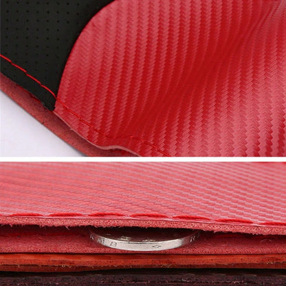 Universal Car Steering Wheel Cover DIY Hand Sewing Carbon Fiber Style Artificial Leather Breathable Anti-Slip Interior Accessories