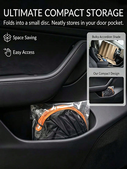 Universal Car Windshield Sun Shade, Thick Heat Insulation Anti-Glare Sun Visor, Foldable Waterproof Sun Shade, Blocks UV Rays, Keeps Car Interior Cool, Easy To Store Summer Car Interior Accessory