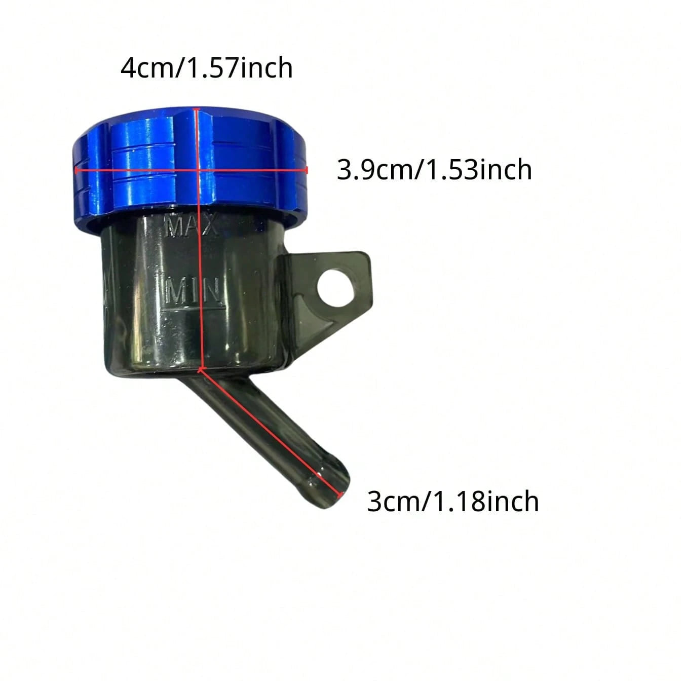 Universal Hydraulic Brake Fluid Reservoir Tank Accessory, Transparent Oil Cup With CNC Cap, Suitable For YZF R1 R6, SUZUKI GSXR 600 750 1000 SV 650S, ZX10R ZX14R ZX7R ZX6R Z1000 Street Bike, Scooter