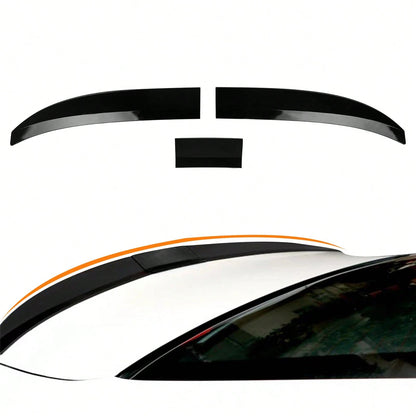 Universal Length Adjustable Trunk Spoiler Lip Roof Tail Wing Exterior Accessories Compatible With Most Vehicle (Glossy Black)