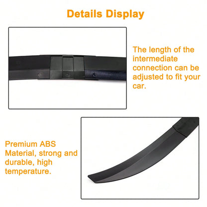 Universal Length Adjustable Trunk Spoiler Lip Roof Tail Wing Exterior Accessories Compatible With Most Vehicle (Glossy Black)