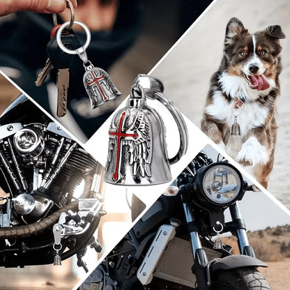 Universal Motorcycle And Bicycle Guardian Angel Bell, Vintage Punk Motorcycle Angel Wings Riding Lucky Bell, Versatile Use: This Motorcycle Bell Is Very Convenient To Use And Can Be Easily Hung On Mot