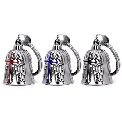 Universal Motorcycle And Bicycle Guardian Angel Bell, Vintage Punk Motorcycle Angel Wings Riding Lucky Bell, Versatile Use: This Motorcycle Bell Is Very Convenient To Use And Can Be Easily Hung On Mot