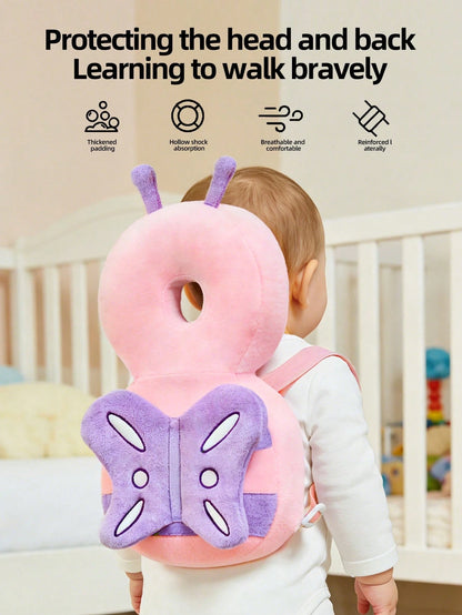Upgraded Baby Anti-Fall Pillow, Thickened & Widened Toddler Protective Pad, Baby Head Protection Pillow Suitable For Toddlers Learning To Walk And Crawl, Adjustable Baby Head Protection Pad, Breathabl