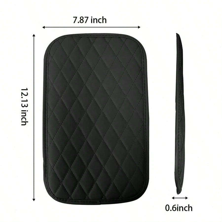 Upgraded Dual-Side Storage Car Center Console Cover, 2 Pockets/No Pockets Styles, 12.4*7.48in, Ultra-Fine Fiber PU Leather Car Armrest Pad, Universal Car Armrest Storage Box, Suitable For Cars, RVs, M