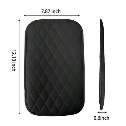 Upgraded Dual-Side Storage Car Center Console Cover, 2 Pockets/No Pockets Styles, 12.4*7.48in, Ultra-Fine Fiber PU Leather Car Armrest Pad, Universal Car Armrest Storage Box, Suitable For Cars, RVs, M