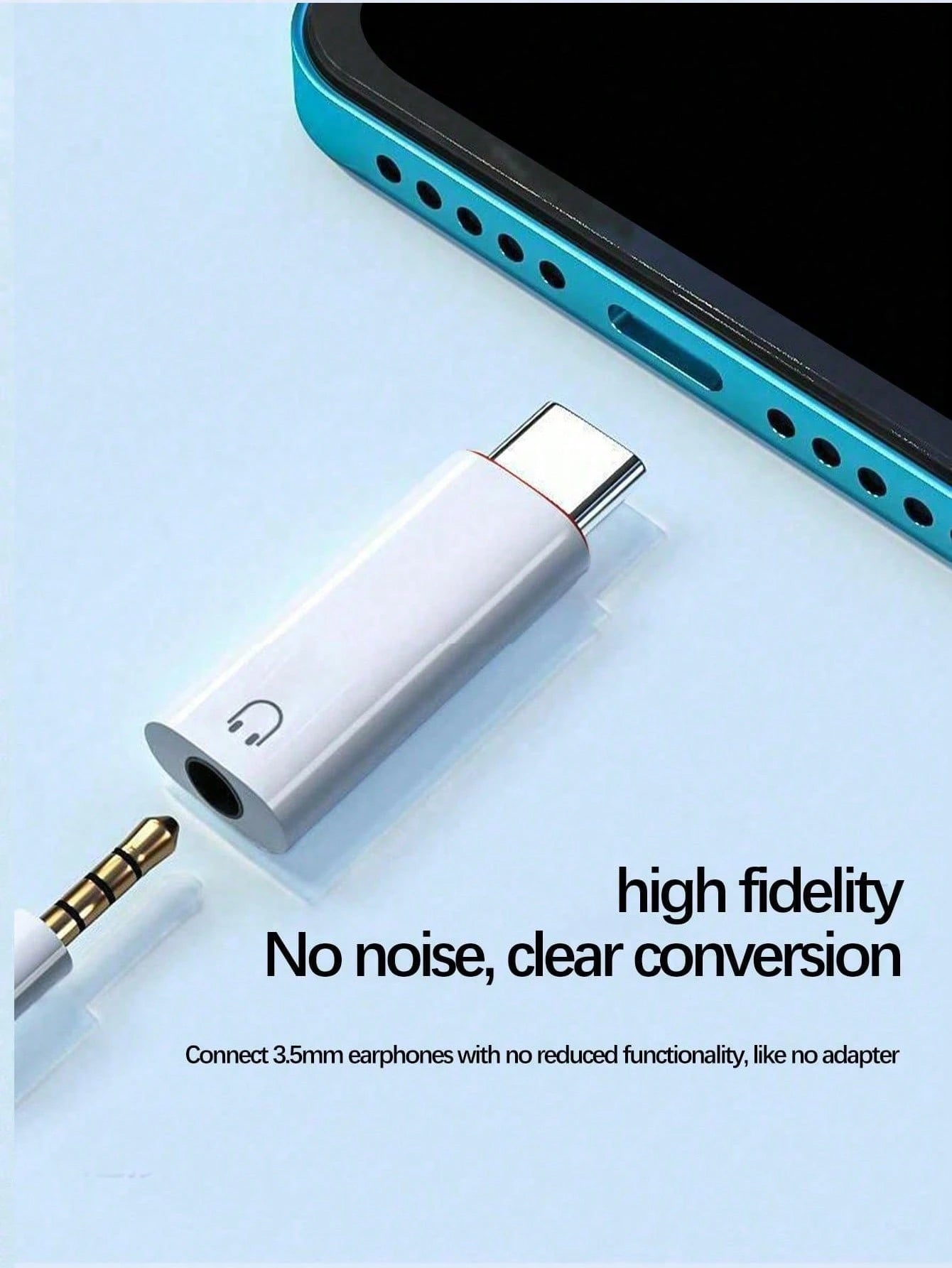 USB-C Male To 3.5mm Female Earphone Jack Adapter Compatible With All Type-C Devices:Galaxy S23 S23+ S23 Ultra, S22 S22+ S22 Ultra, S21 S21+ S21 Ultra, S20 Ultra S20 Z Flip S20+ S10 S9 S8 Plus