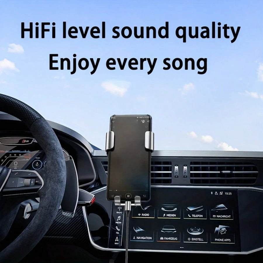 USB C To 3.5mm Audio Auxiliary Jack Cable- Type C To Male Speaker Adapter- Stereo Audio Extension Cord- Flat Cable Design- Soft Audio Cable- Premium Audio Jack- Durable- USB C To 3.5mm Converte