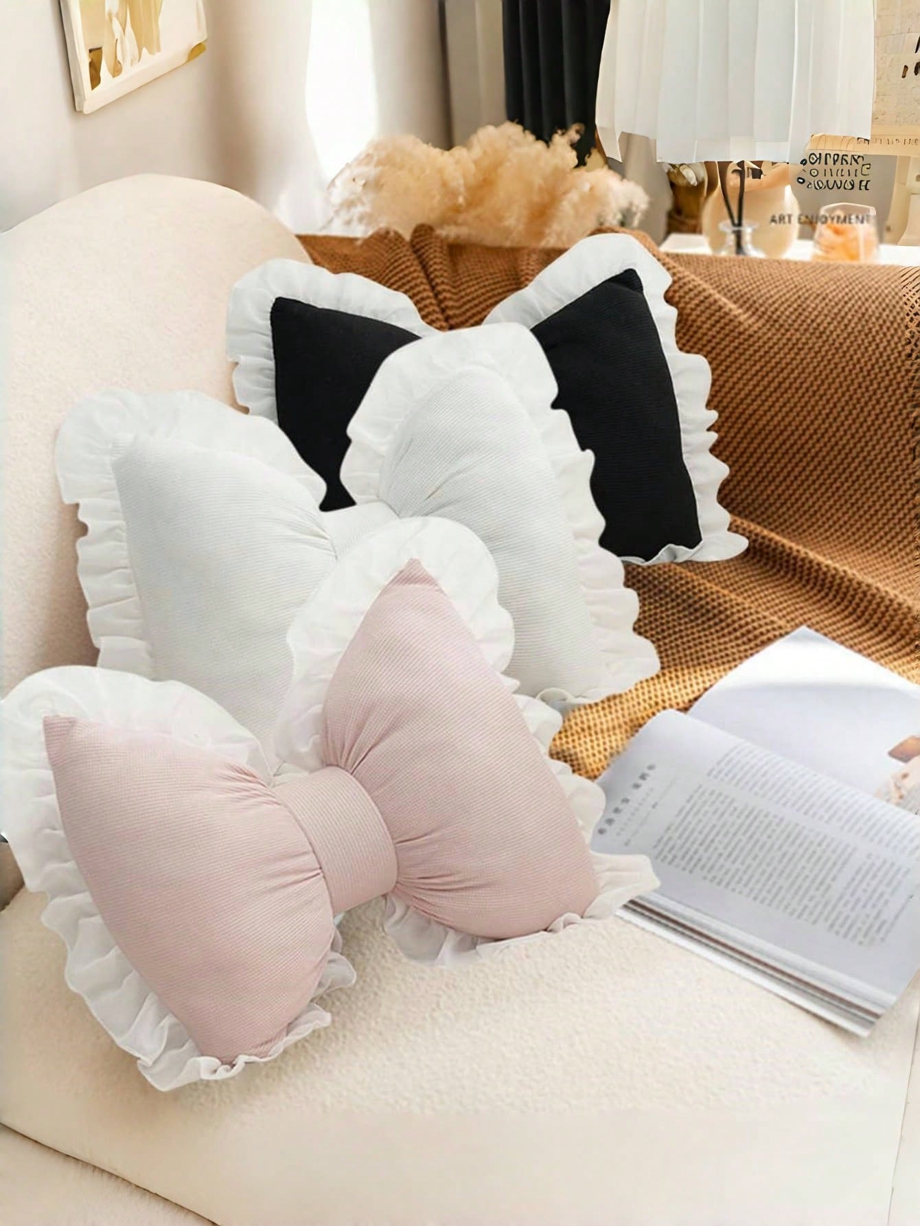 Valentine's Day Decorative Pillow, Soft And Adorable Bow Pillow Perfect For Valentine's Day Bedroom, Sofa, Bed, And Other Home Decor, New Year Gifts For Family And Friends