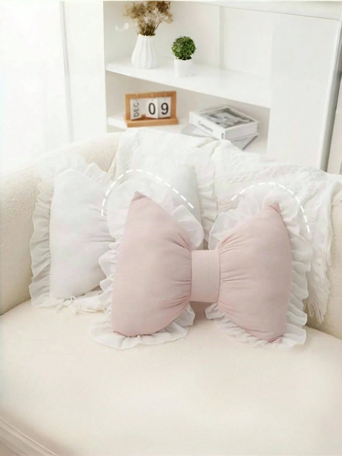 Valentine's Day Decorative Pillow, Soft And Adorable Bow Pillow Perfect For Valentine's Day Bedroom, Sofa, Bed, And Other Home Decor, New Year Gifts For Family And Friends