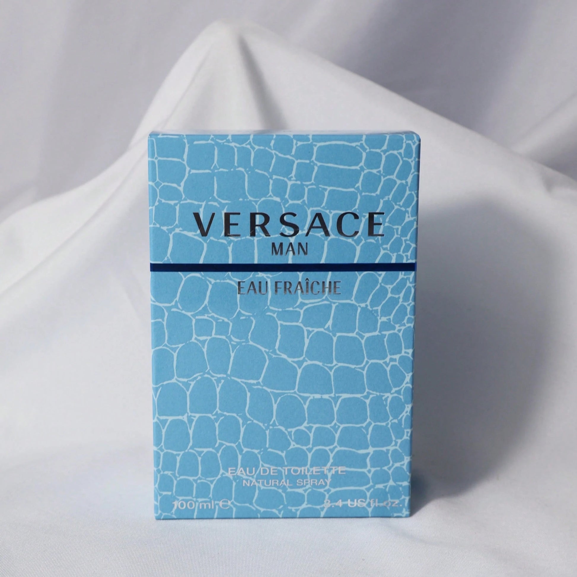 Versace Man Eau Fraiche For Men Eau De Toilette Natural Spray, Woody Aquatic Fresh Scent, 100ml/ 3.4 Fl Oz