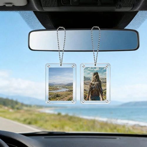 Vertical Sun Shading Photo Frame Clip (Suitable For Film), Personalized DIY Photo, Car Decor, Couple Photo, Pet Memorial Photo Frame Clip