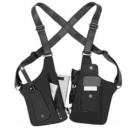 Vest Bag Tactical Chest Bag New Men's Retro Backpack Armpit Bag, Black Multifunctional Single Shoulder Bag Outdoor Sports Men's Bag