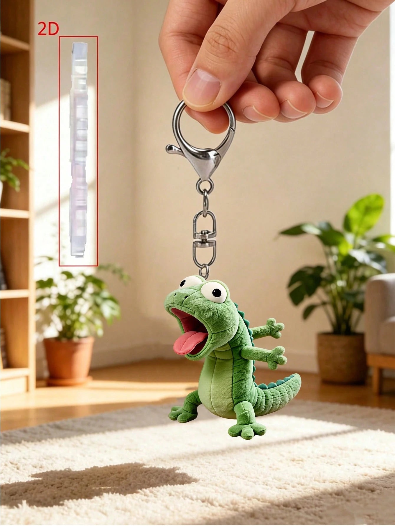 Vigour Summer 2D Acrylic New Lizard Keychain, Funny Decoration, Backpack Accessory, Fashion Pendant, Home Decor, Car Decoration And Pendant, Earphone Pendant, Bag Pendant, Accessory Gift, Perfect Gift