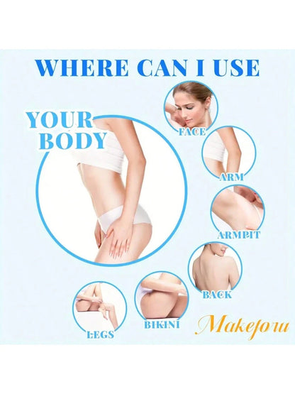 Viilife 50g/100g Painless Hair Removal Wax Beans, Multi-Purpose Hard Wax Pearls For Body, Face, Legs, Bikini- Suitable For All Skin Types, Home Waxing Kit, Long-Lasting Smooth Skin