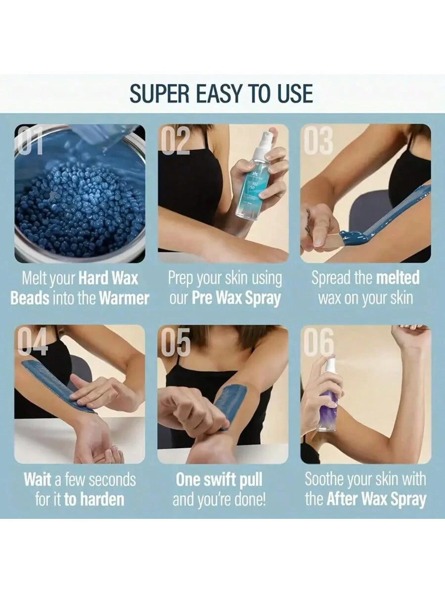 Viilife 50g/100g Painless Hair Removal Wax Beans, Multi-Purpose Hard Wax Pearls For Body, Face, Legs, Bikini- Suitable For All Skin Types, Home Waxing Kit, Long-Lasting Smooth Skin