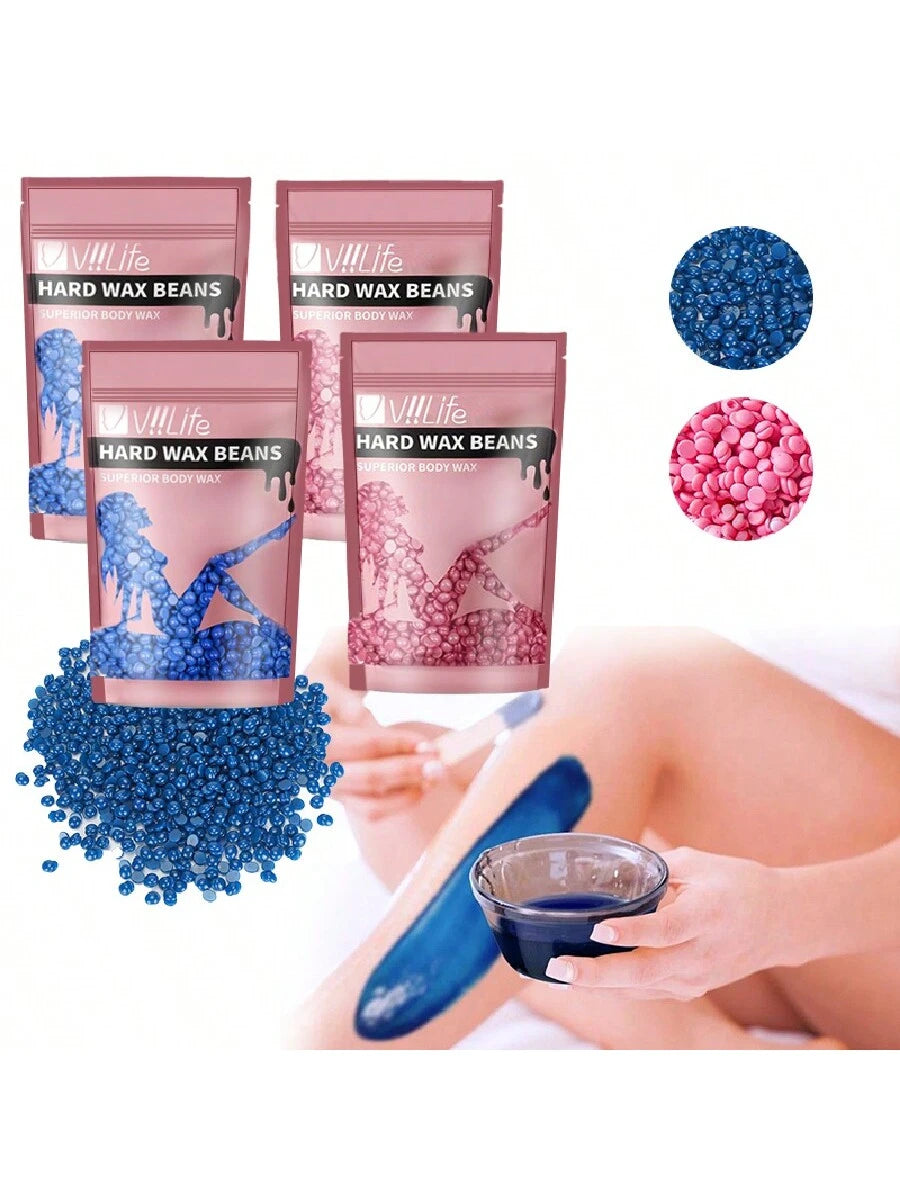 Viilife Yovanpur Brazilian Hard Wax Beans For Hair Removal, Sensitive Skin Friendly Depilatory Wax Pearls, Home Use For Face, Eyebrows, Legs
