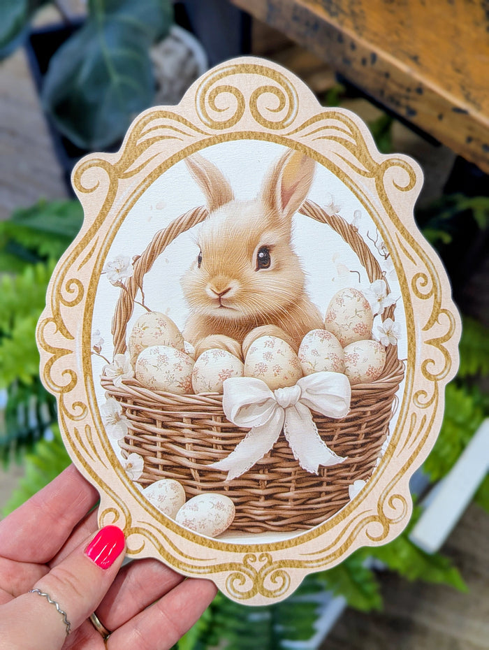 Vintage Basket Bunny Printed Attachment