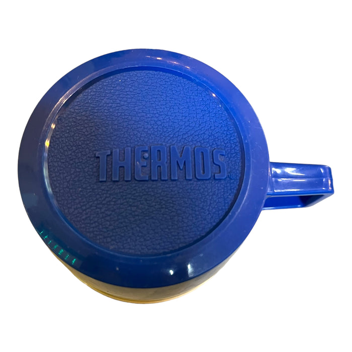 Vintage Blue Check Pattern Thermos Cup